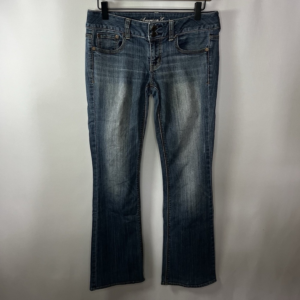 Y2K American Eagle Pants Women Size 4 Regular Super Stretch Artist Bootcut Jeans